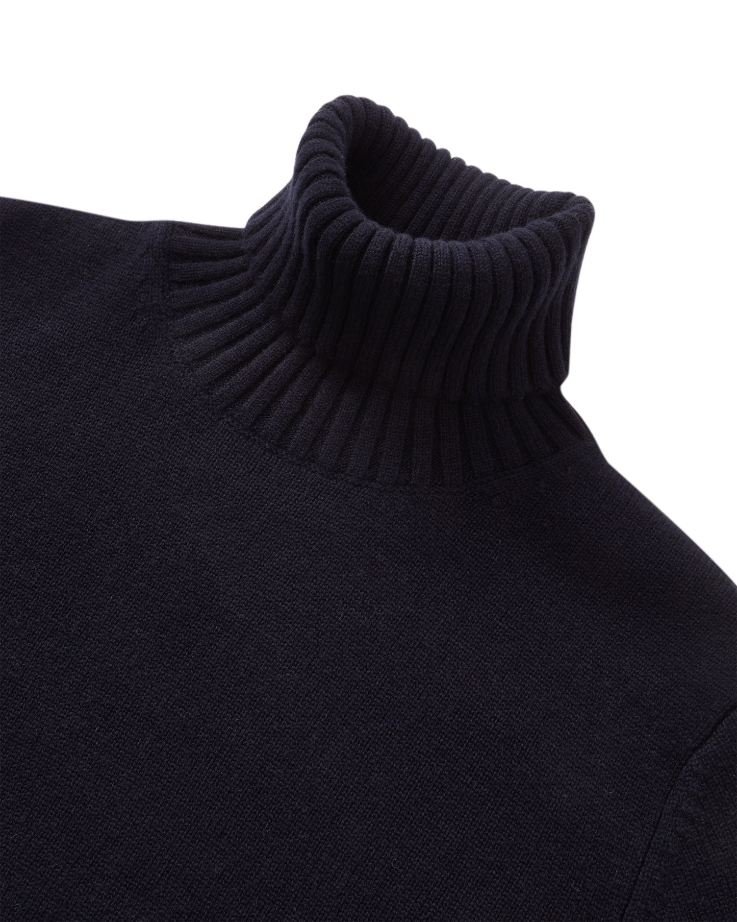 7 Gauge Turtleneck Cashmere Sweater Navy