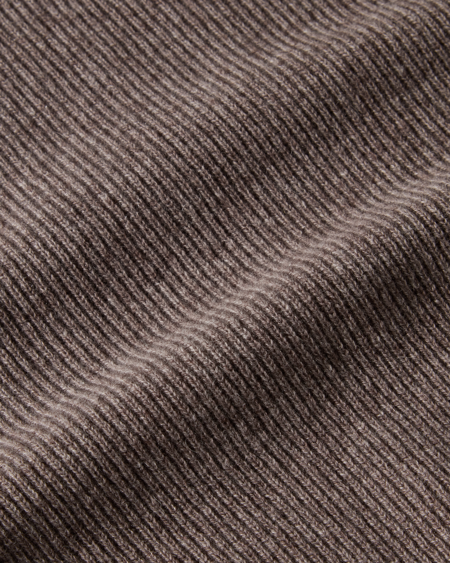 Wool Blend Rib Polo Taupe