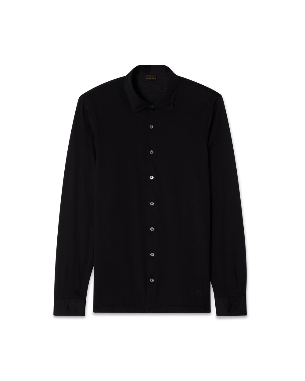 Silk Cotton Polo Shirt Black