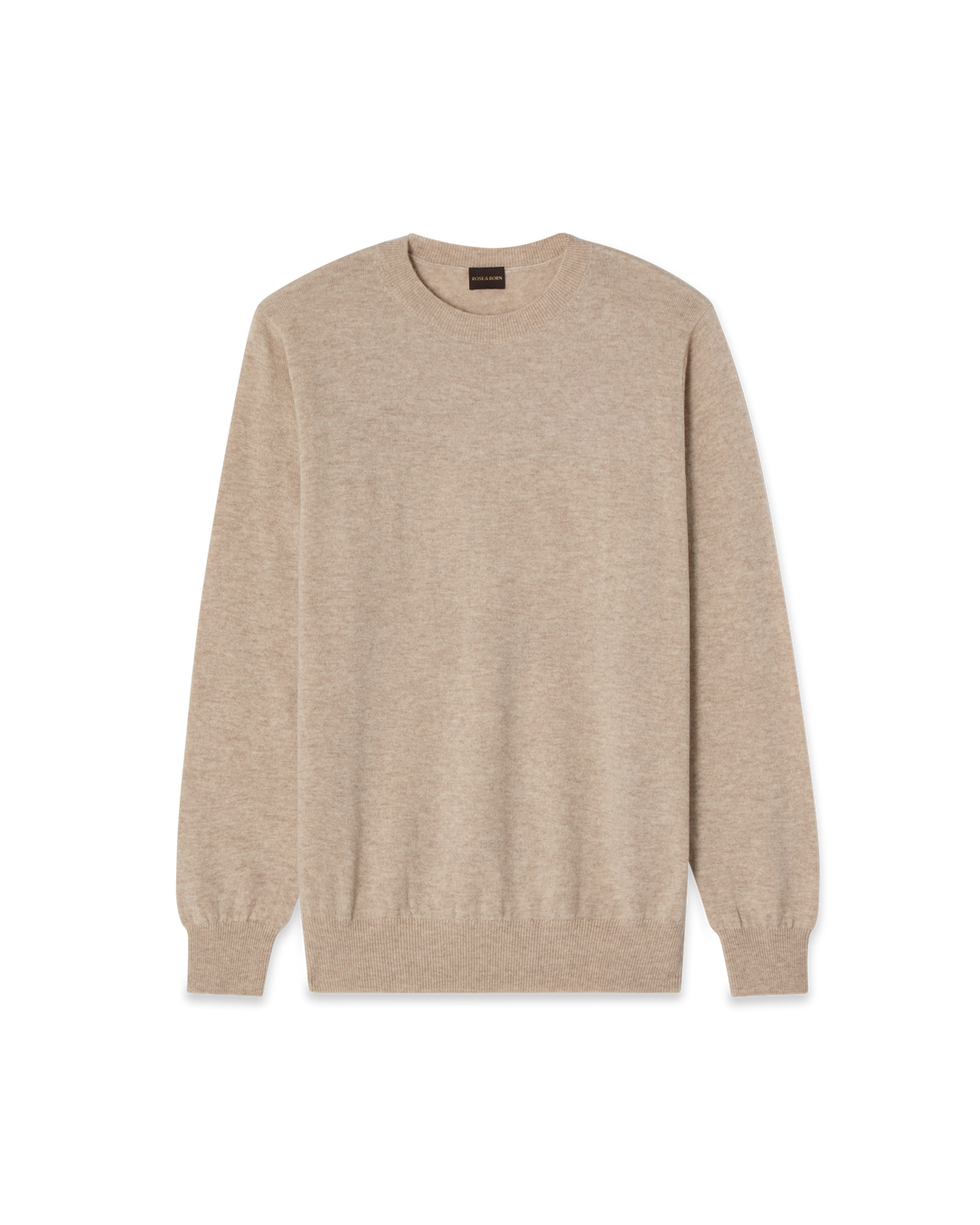 Crewneck Wool Cashmere Sweater Beige