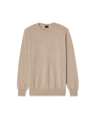 Tröja Rundhals Merino Kashmir Beige