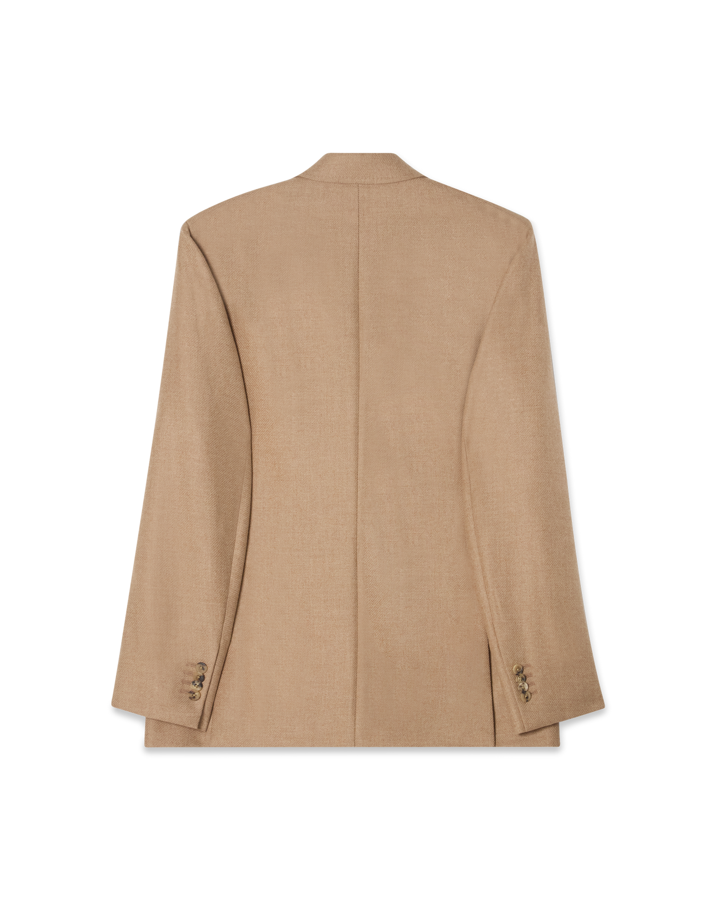 Double-Breasted Wool Blend Jacket Beige