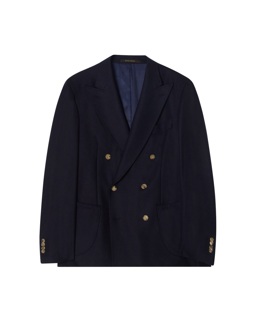 Double-Breasted Wool Twill Jacket Navy