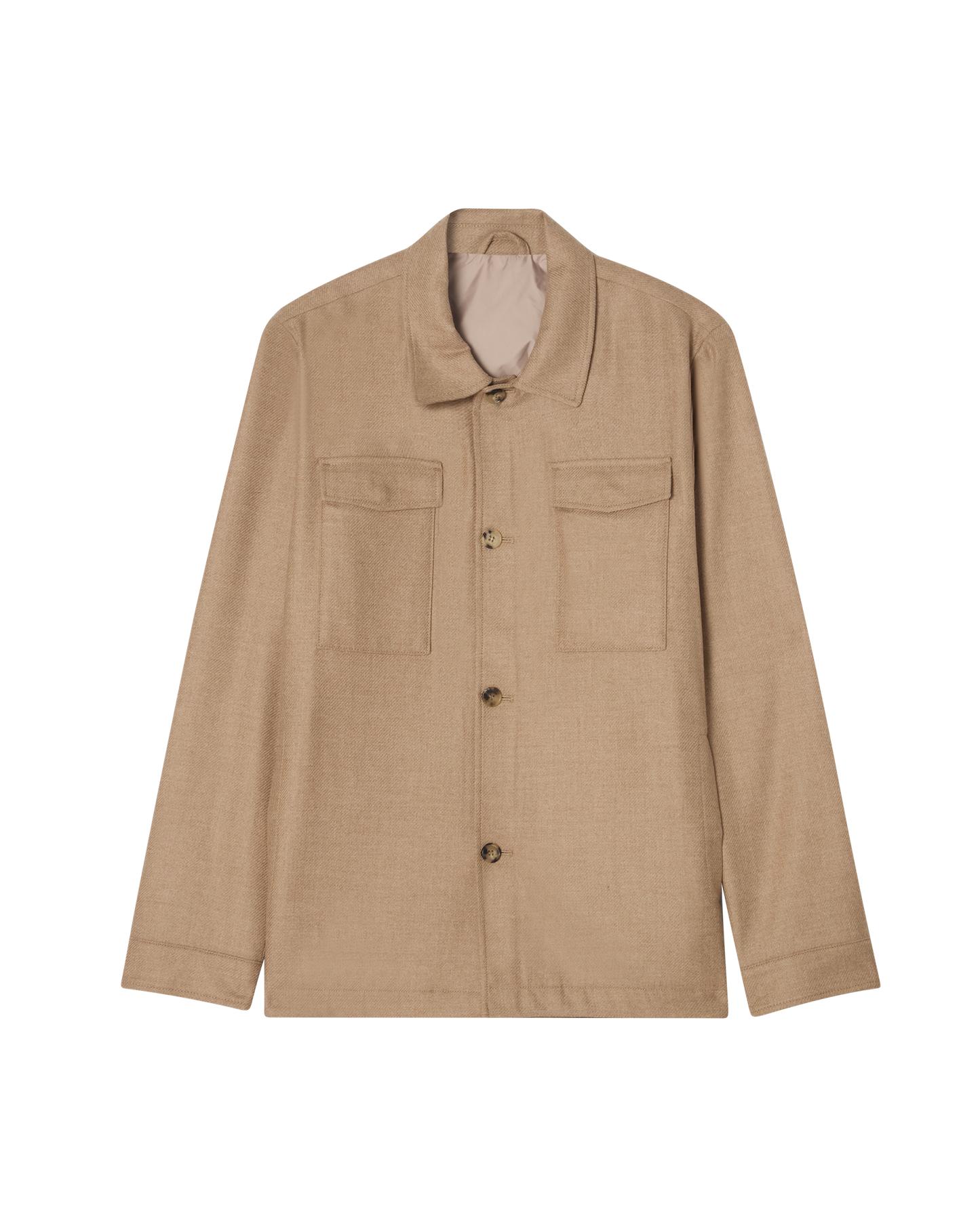 Unlined Shirt Jacket Beige