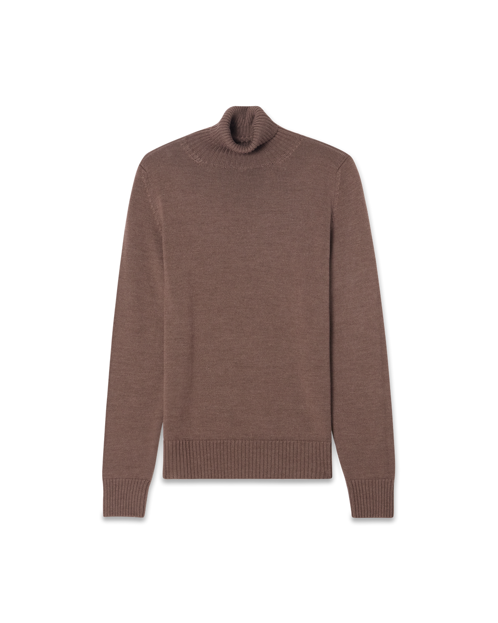 Turtleneck Wool Silk Blend Taupe