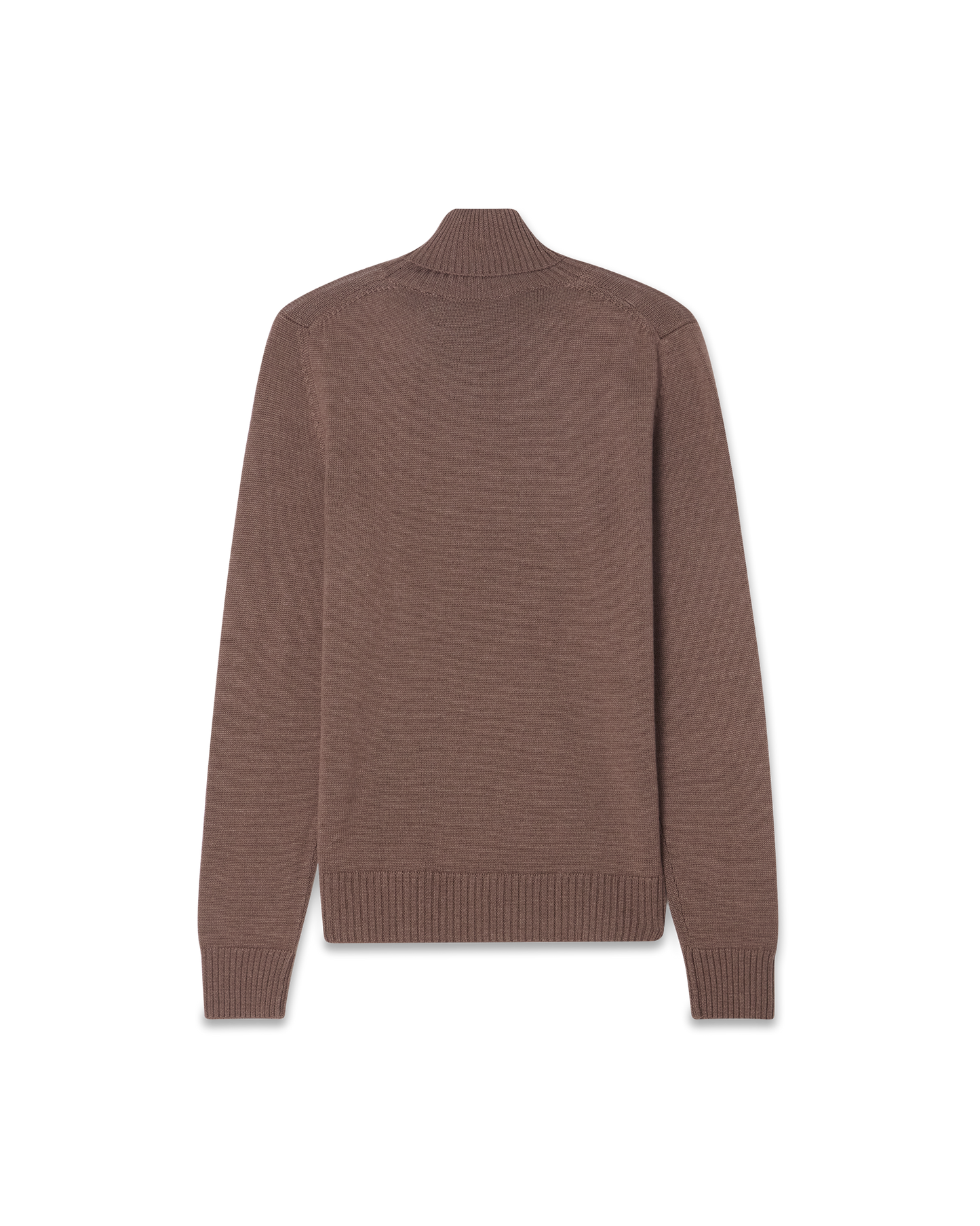 Turtleneck Wool Silk Blend Taupe