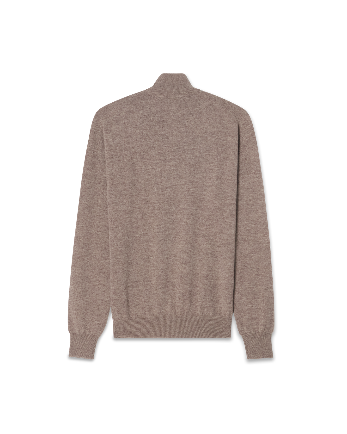 Half-Zip Wool Cashmere Sweater Taupe