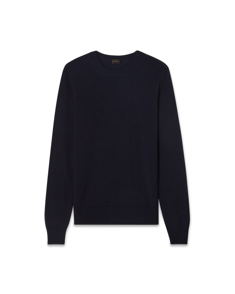 Crewneck Wool Silk Blend Navy