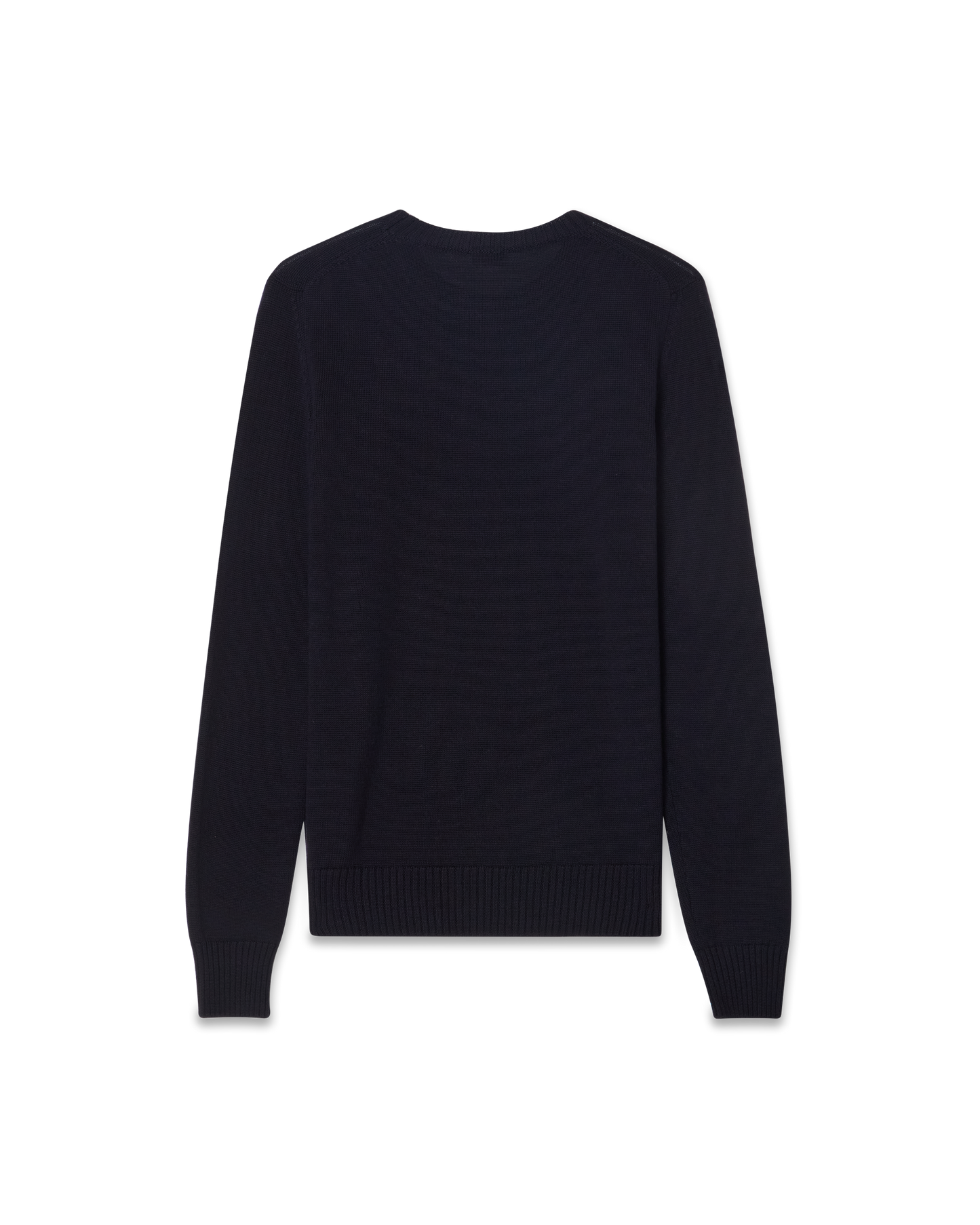 Crewneck Wool Silk Blend Navy