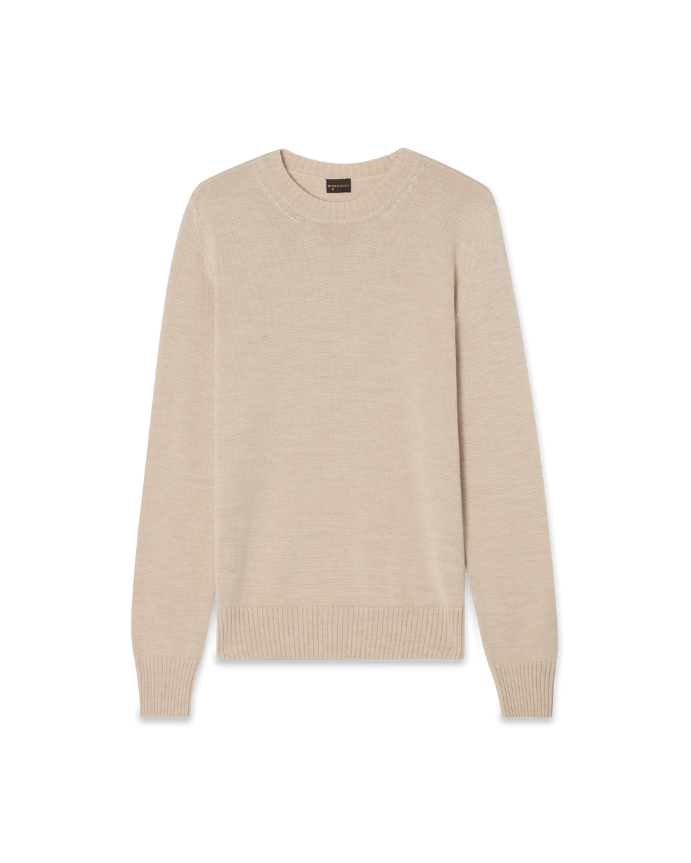 Crewneck Wool Silk Blend Beige