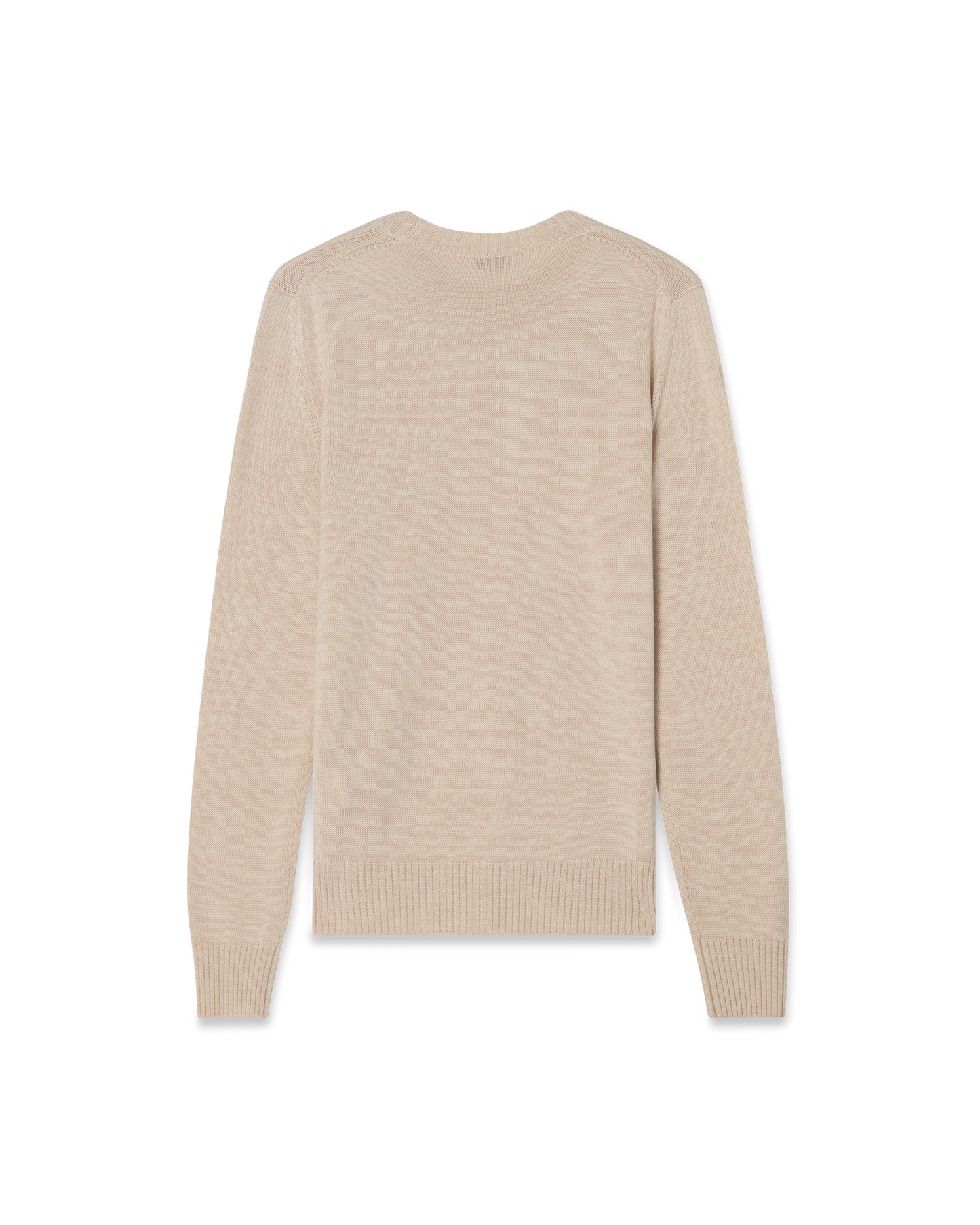 Crewneck Wool Silk Blend Beige