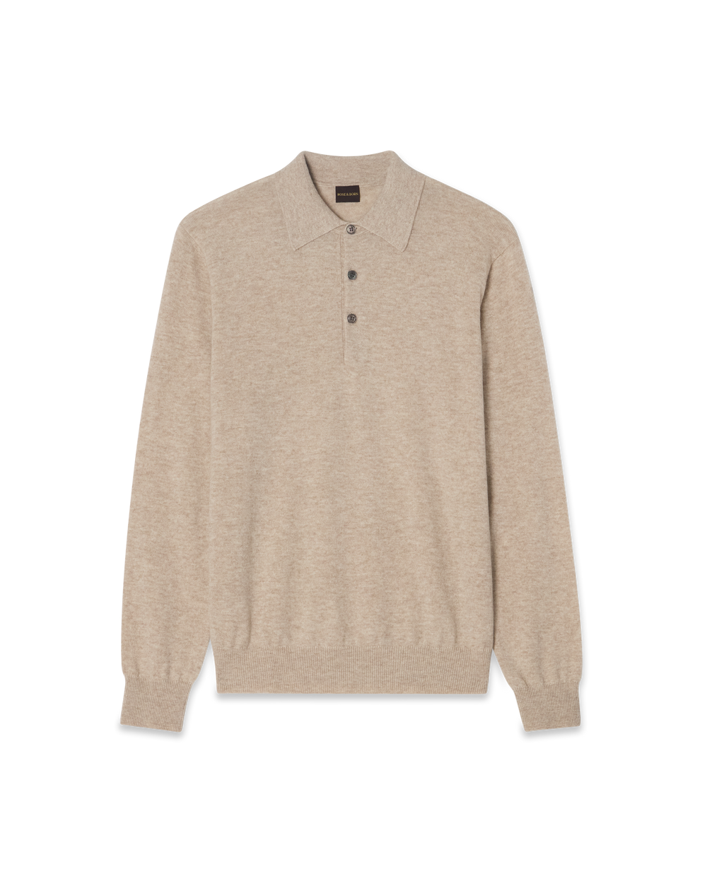 Poloneck Wool Cashmere Sweater Beige