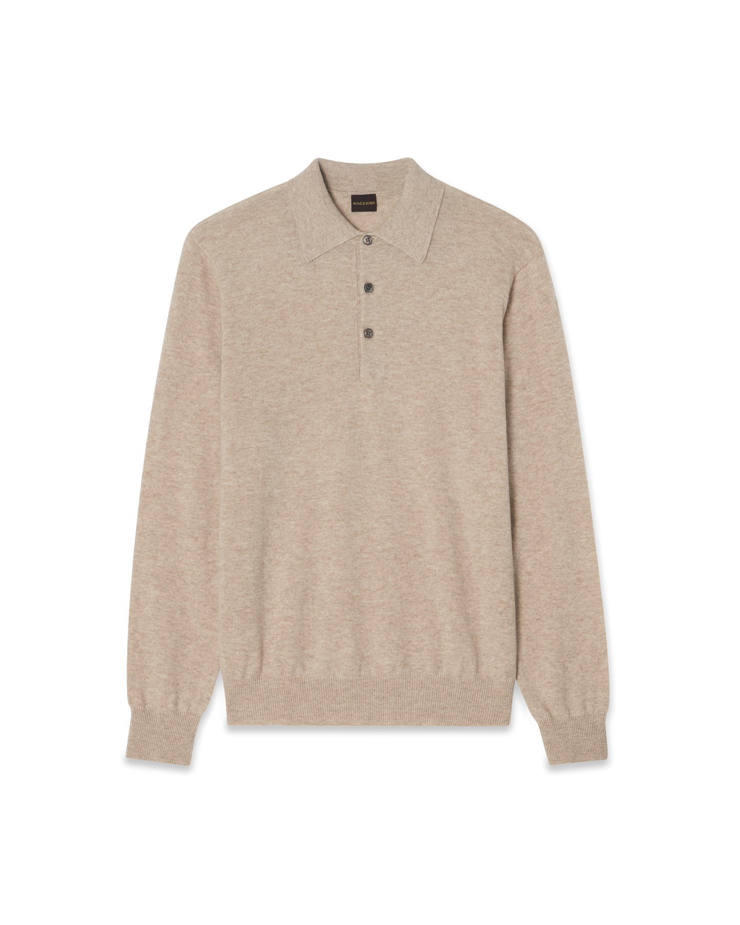 Pikétröja Merino Kashmir Beige