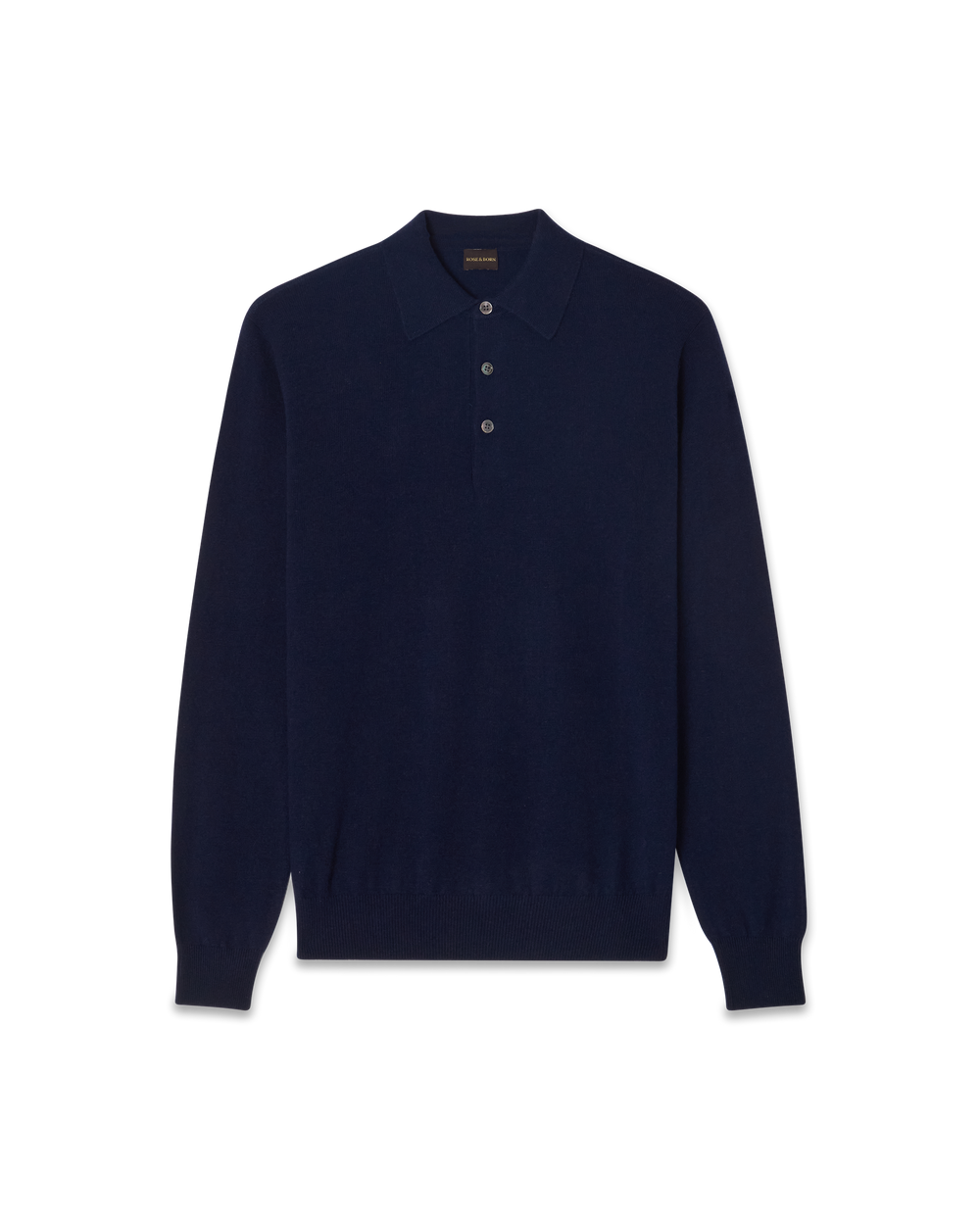 Poloneck Wool Cashmere Sweater Navy