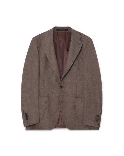 Basketweave Wool Blend Jacket Nougat