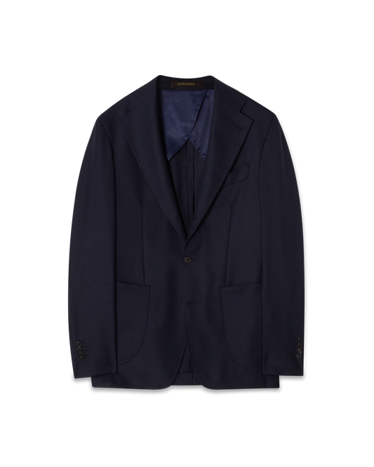 Mesh Wool Jacket Navy