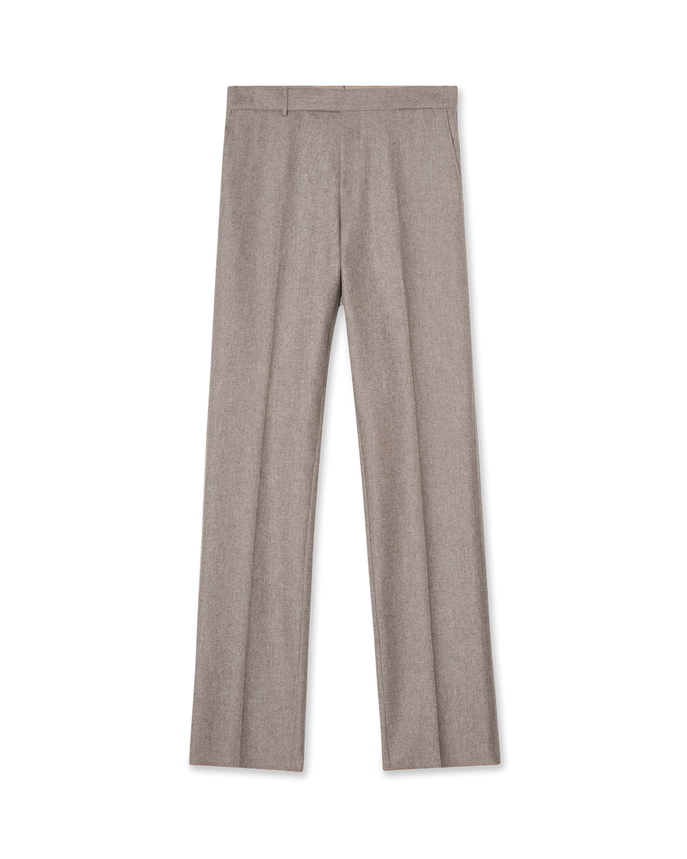 Tailored Wool Flannel Trouser Taupe