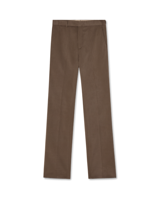 Tailored Brushed Cotton Trouser Taupe