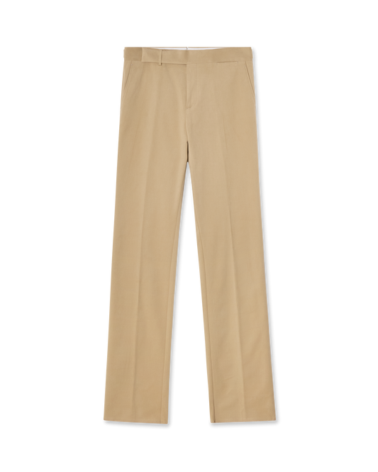 Tailored Brushed Cotton Trouser Beige