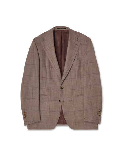 Checkered Suit Light Brown