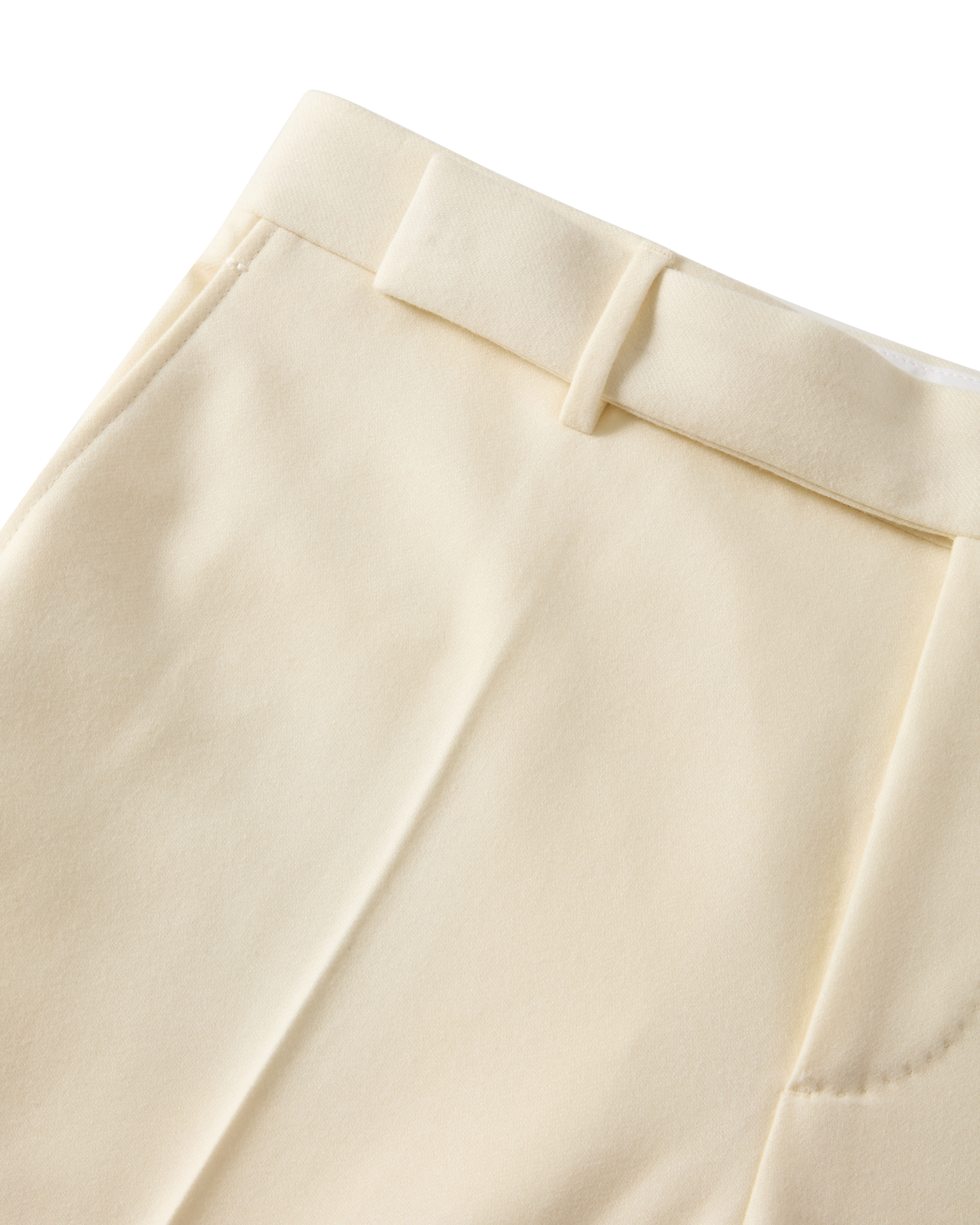 Tailored Wool Flannel Trouser White