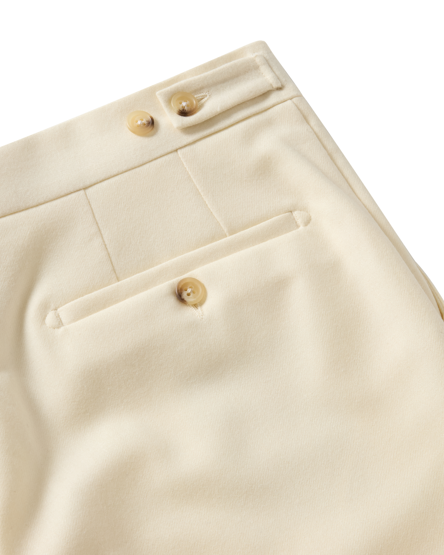 Tailored Wool Flannel Trouser White