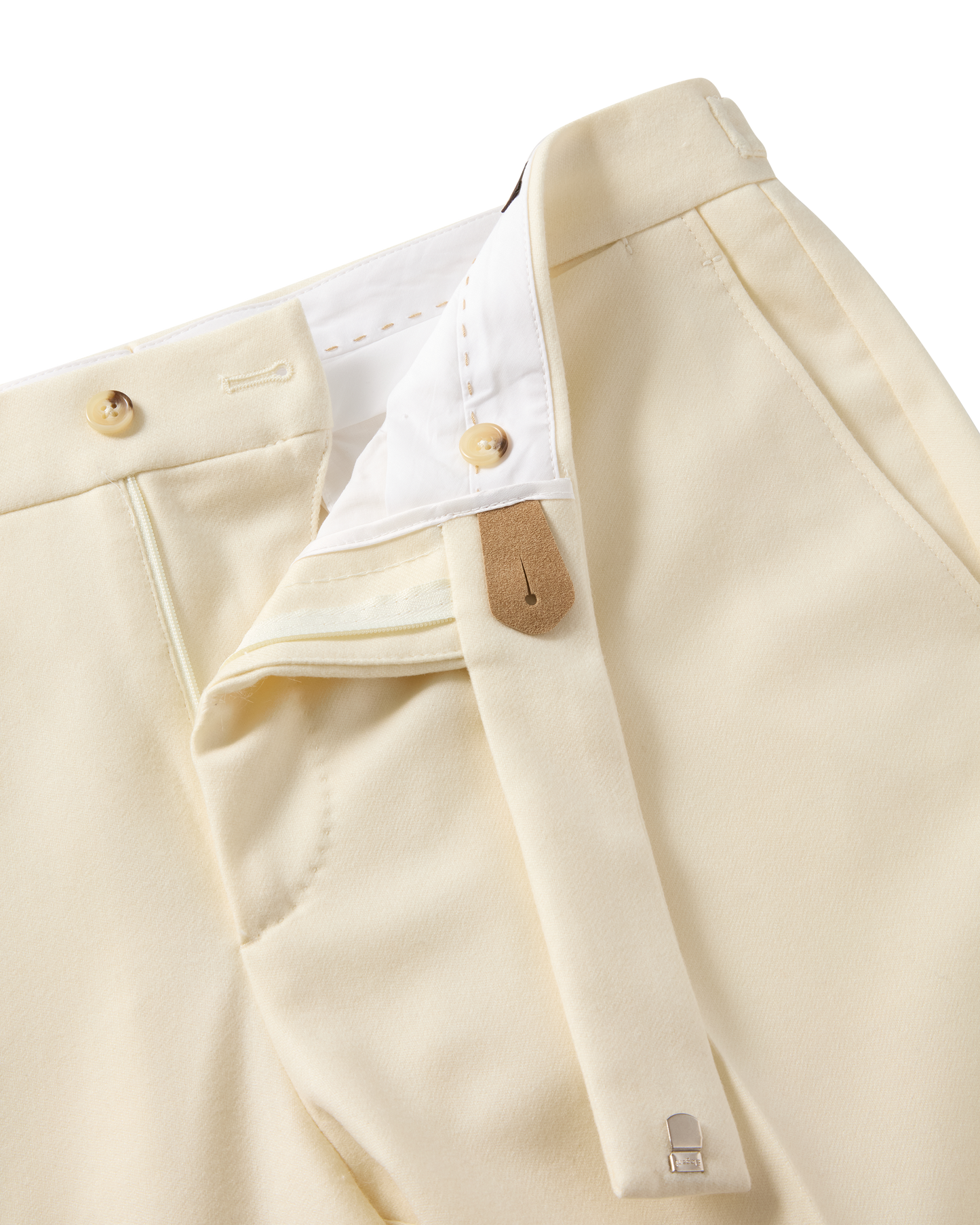 Tailored Wool Flannel Trouser White