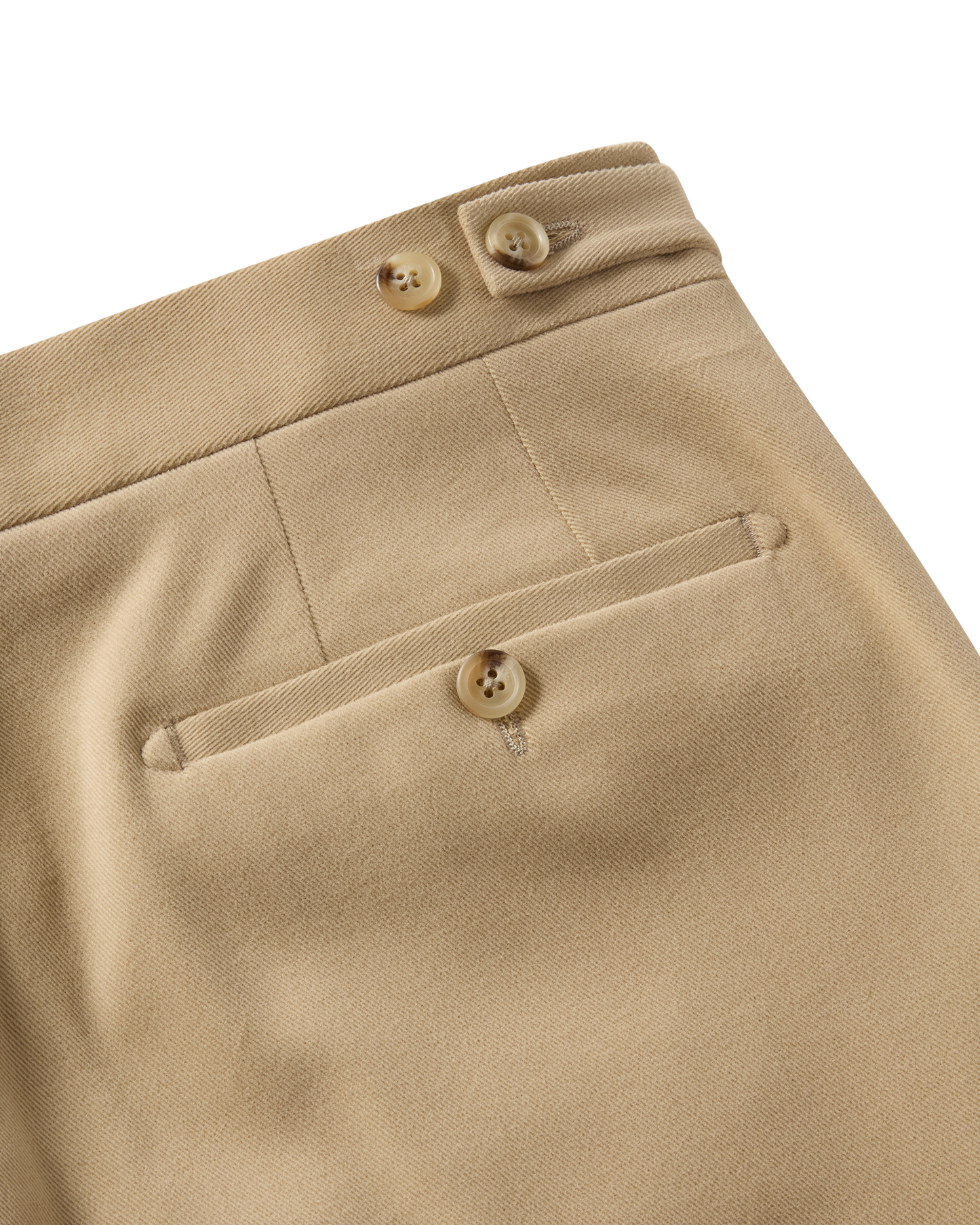 Tailored Brushed Cotton Trouser Beige