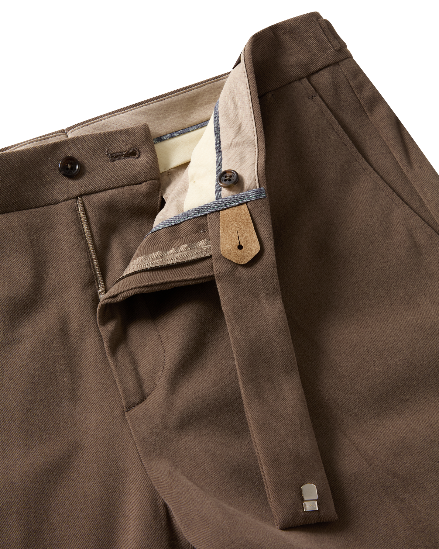 Tailored Brushed Cotton Trouser Taupe