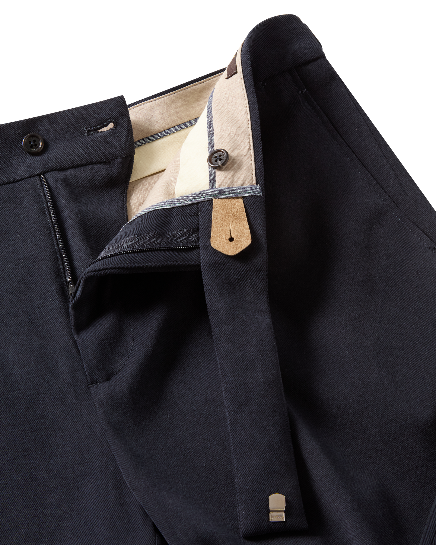 Tailored Brushed Cotton Trouser Navy