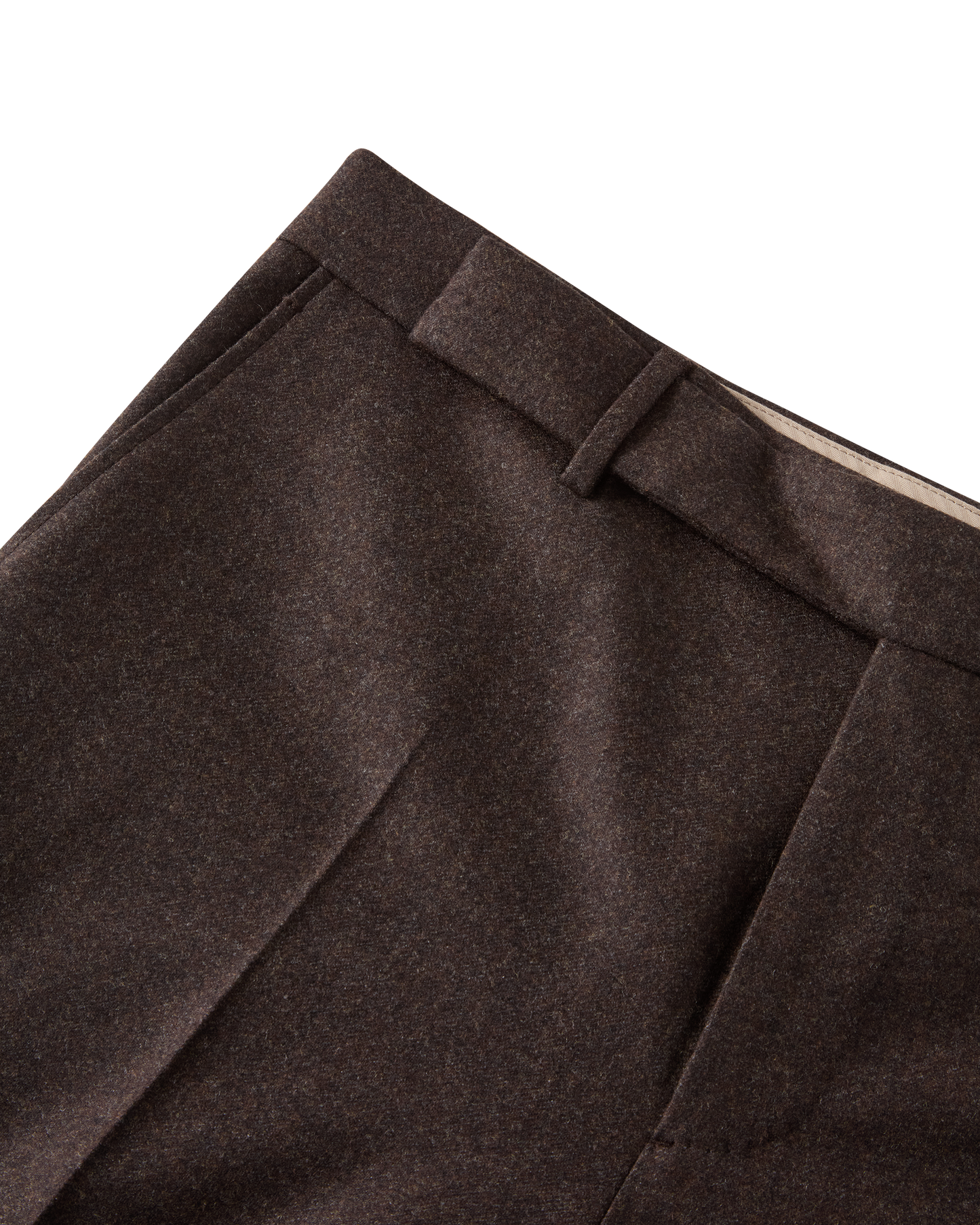 Tailored Wool Flannel Trouser Brown