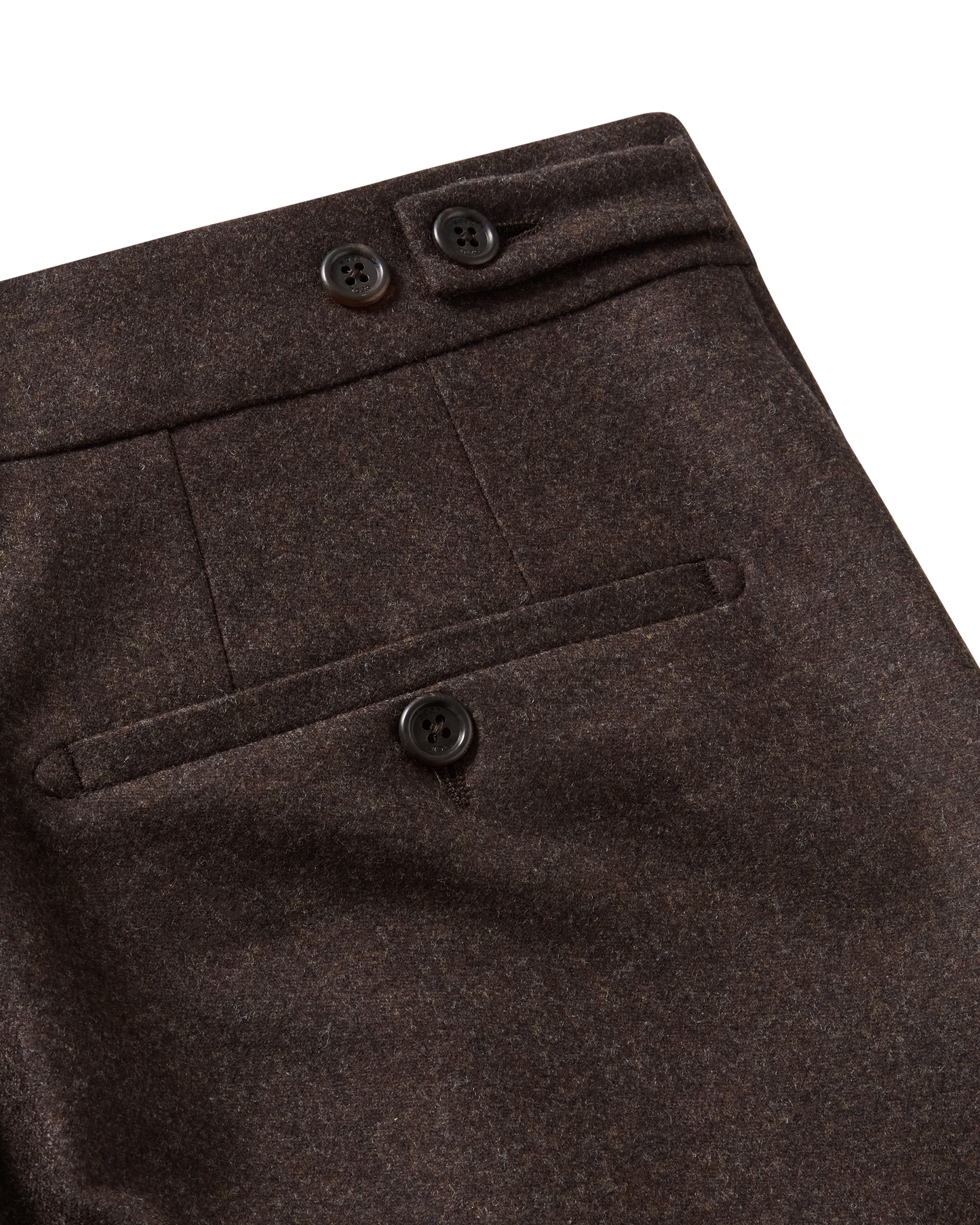 Tailored Wool Flannel Trouser Brown