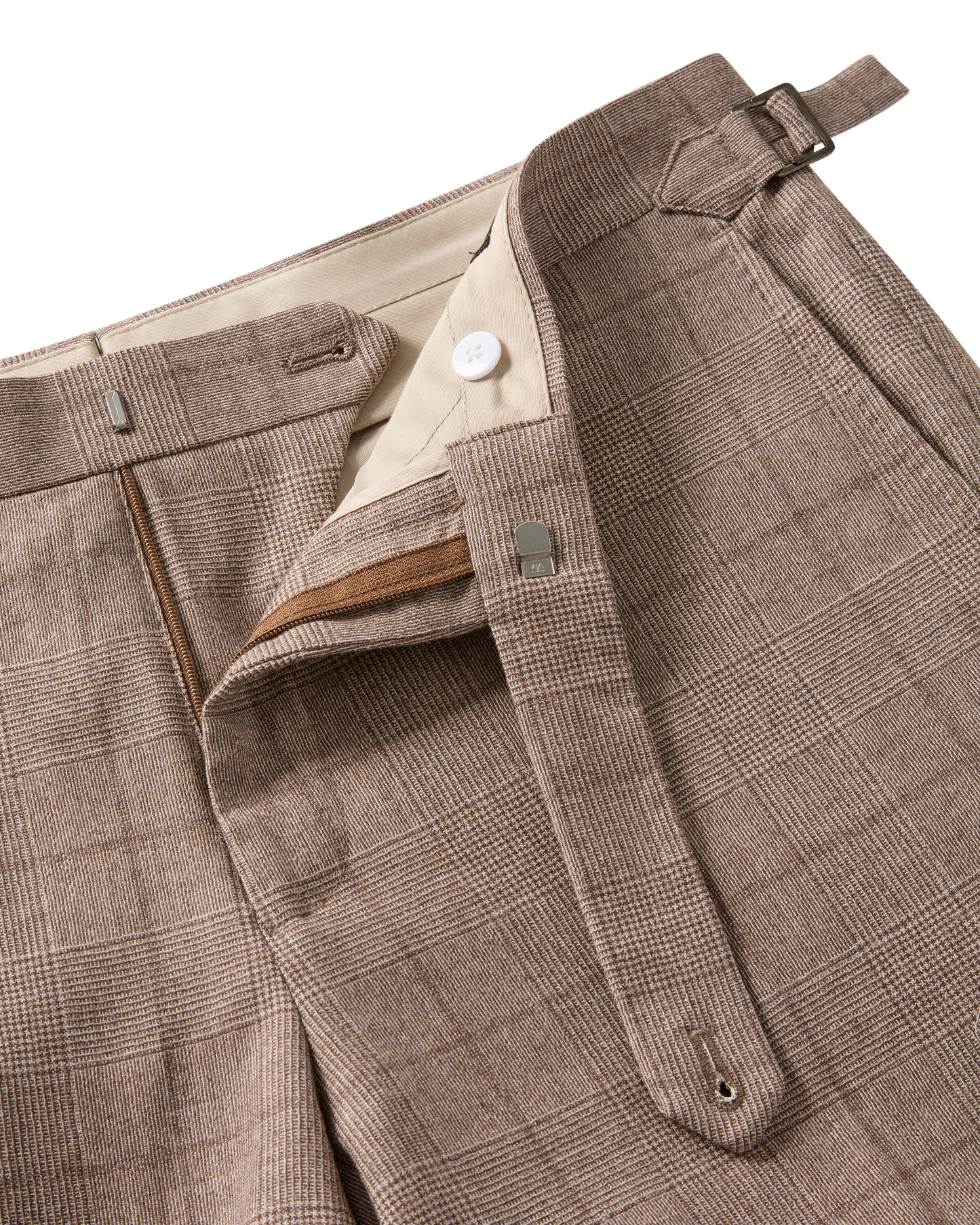 Checkered Suit Light Brown