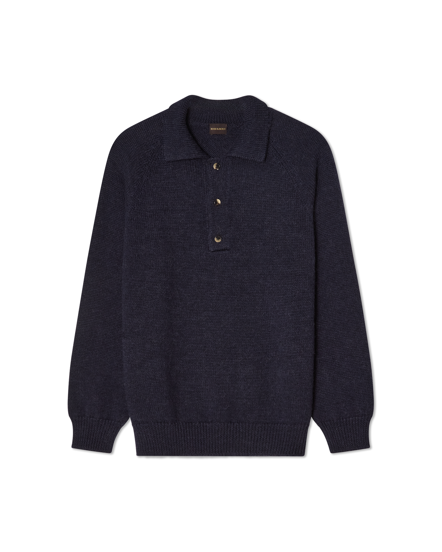 Chunky Polo Sweater Navy