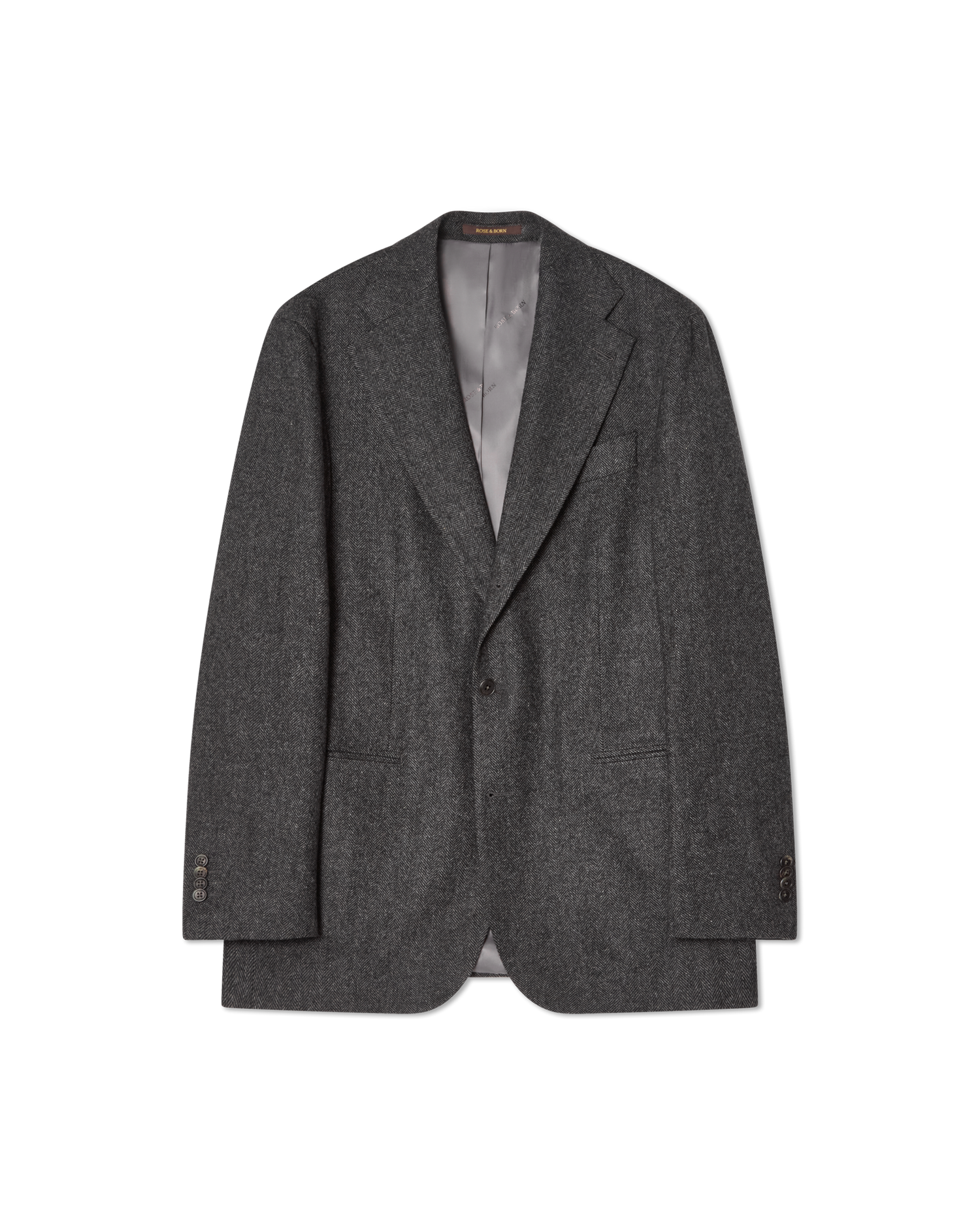 Herringbone Flannel Suit Grey