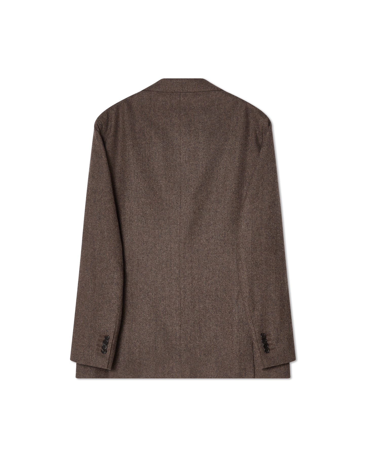 Herringbone Flannel Suit Brown