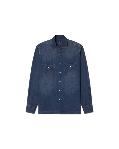 Western Denim Shirt Blue