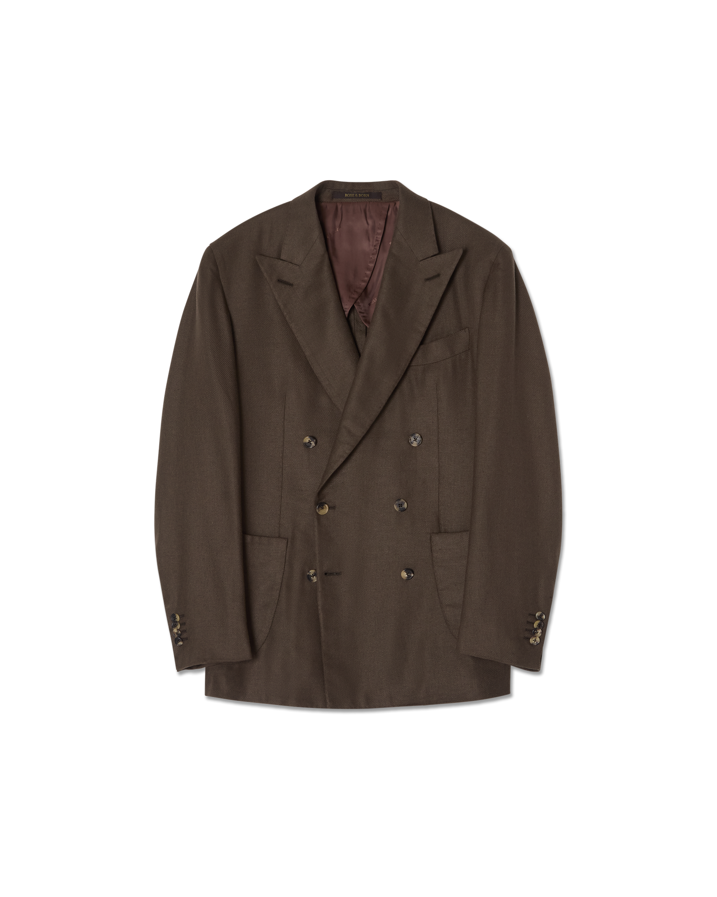 Silk Double Breasted Jacket Olive