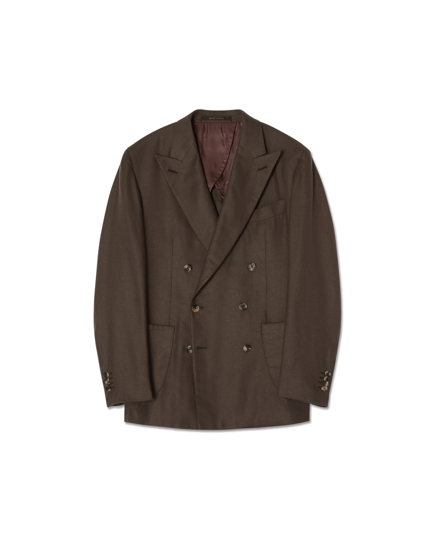 Silk Double Breasted Jacket Olive