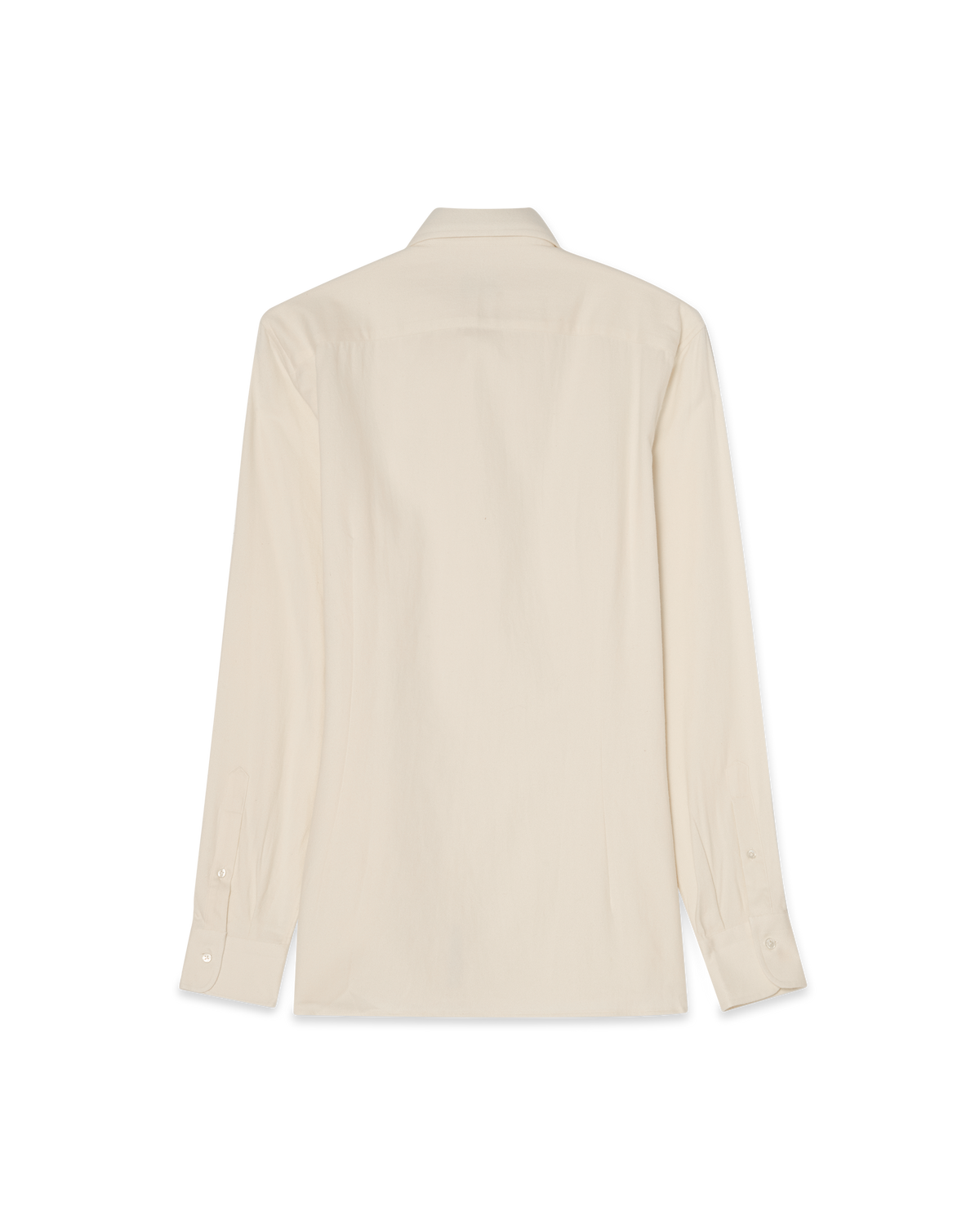 Brushed Cotton Button-Down Shirt Cream