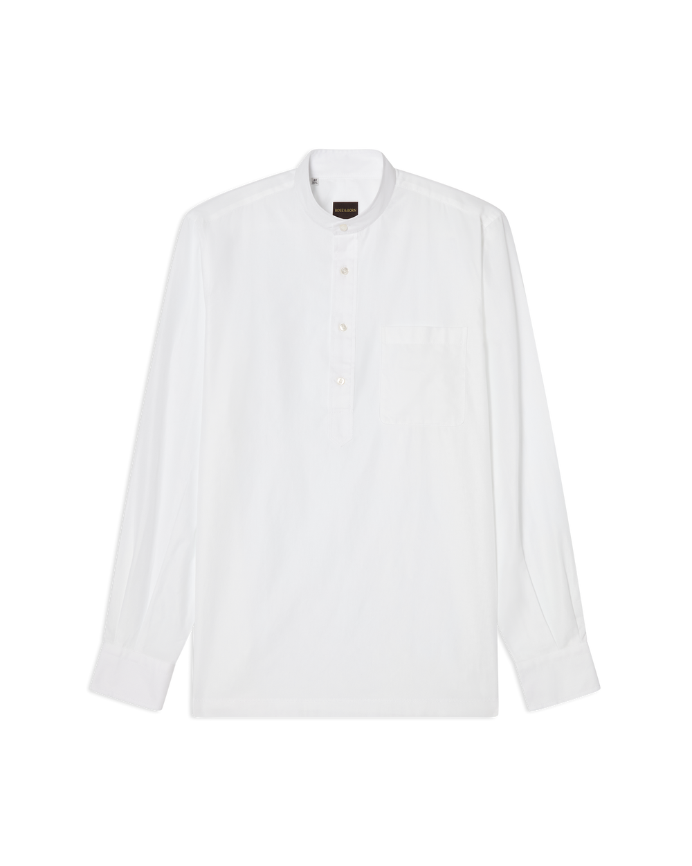 Cotton Mandarin Shirt White