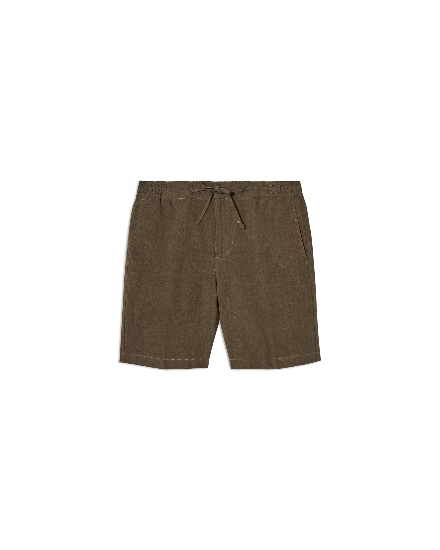Linen Drawstring Shorts Olive