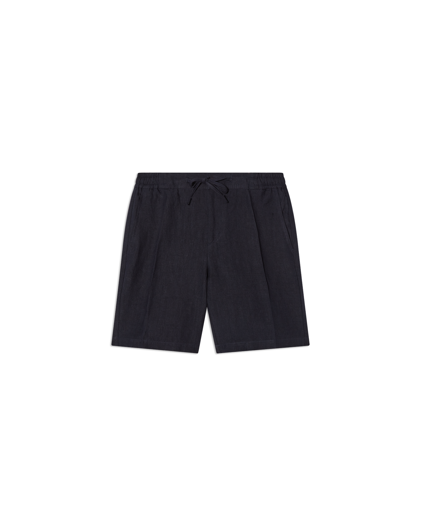 Linen Drawstring Shorts Navy