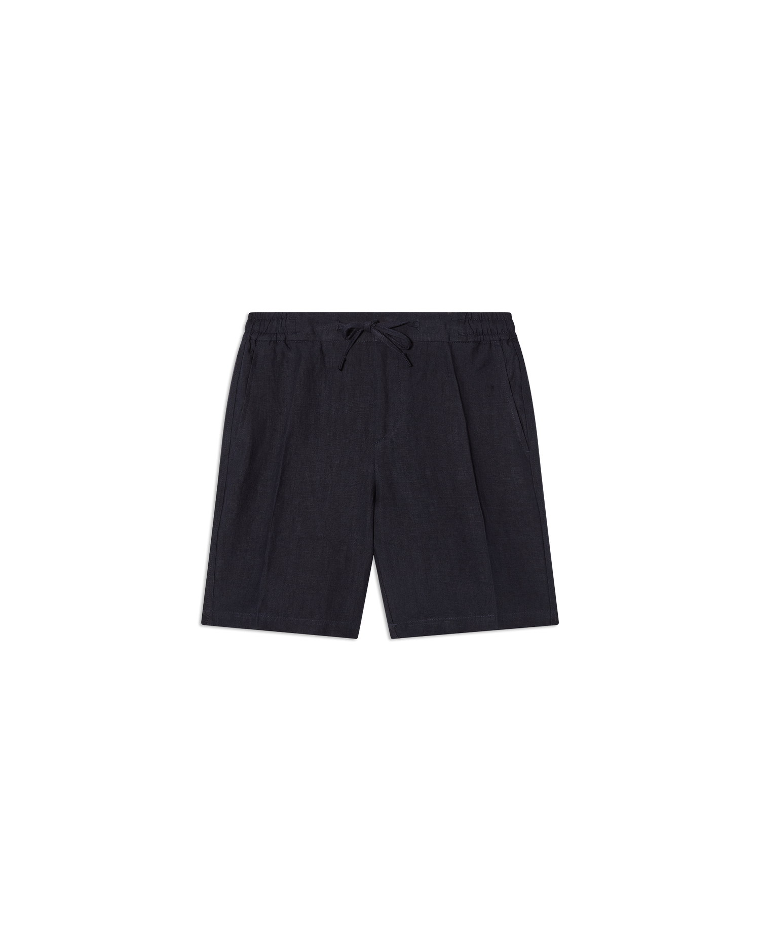 Linen Drawstring Shorts Navy