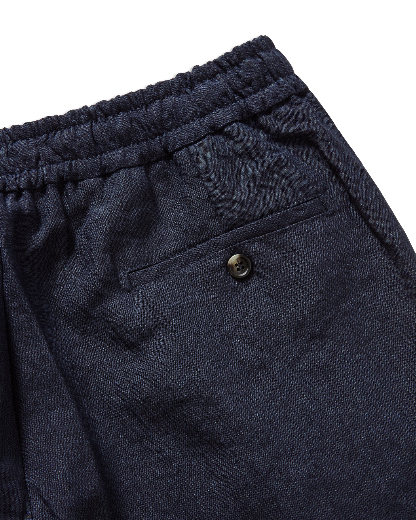 Linen Drawstring Shorts Navy