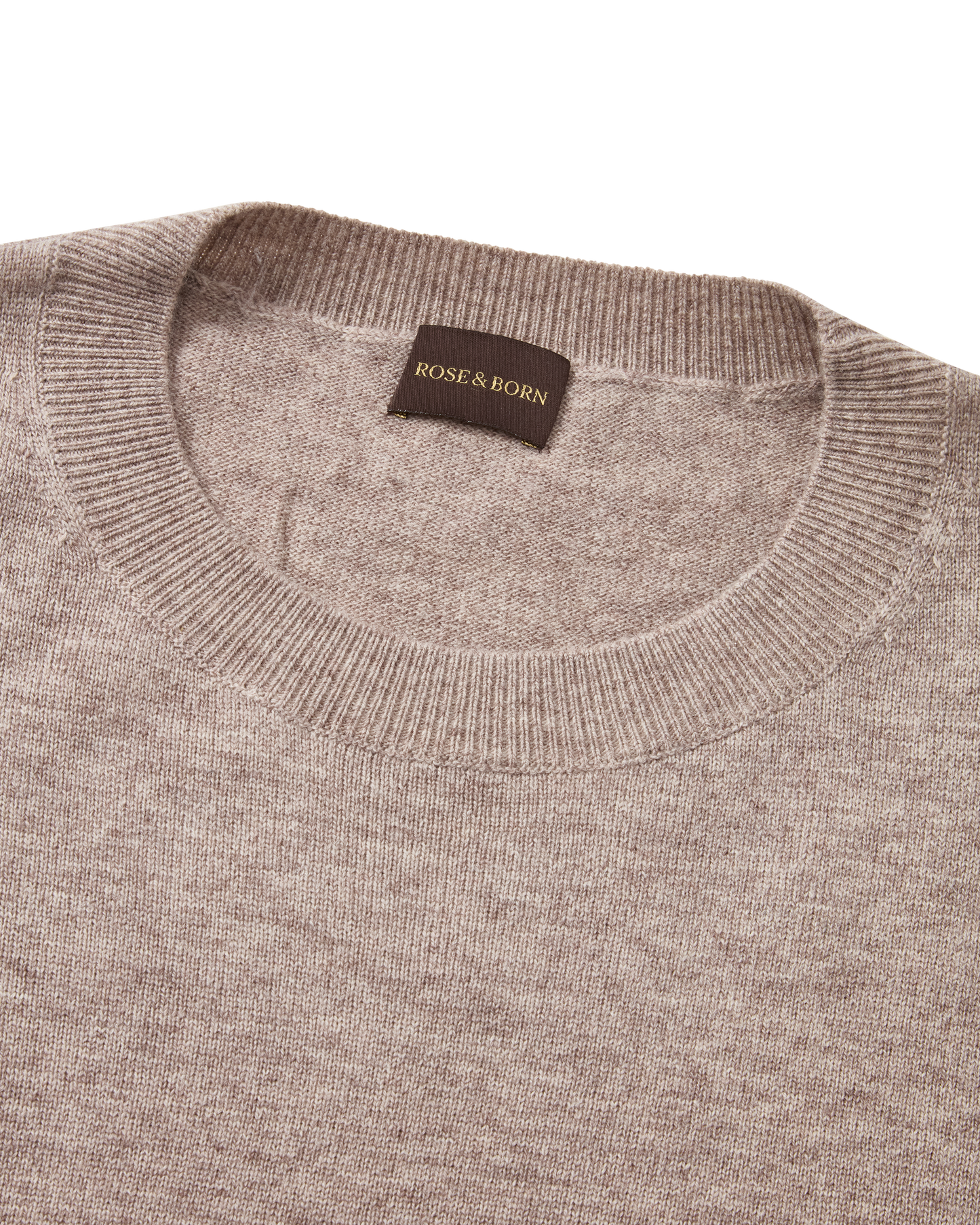 Crewneck Wool Cashmere Sweater Taupe