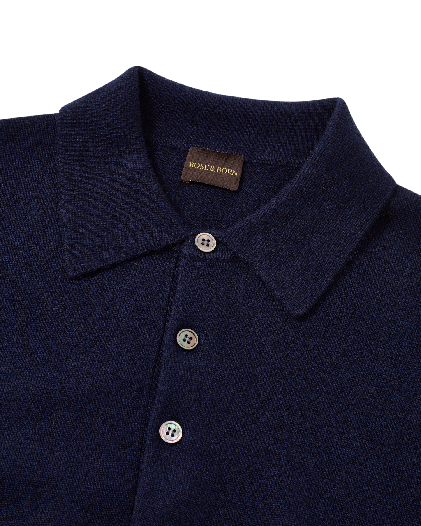 Poloneck Wool Cashmere Sweater Navy