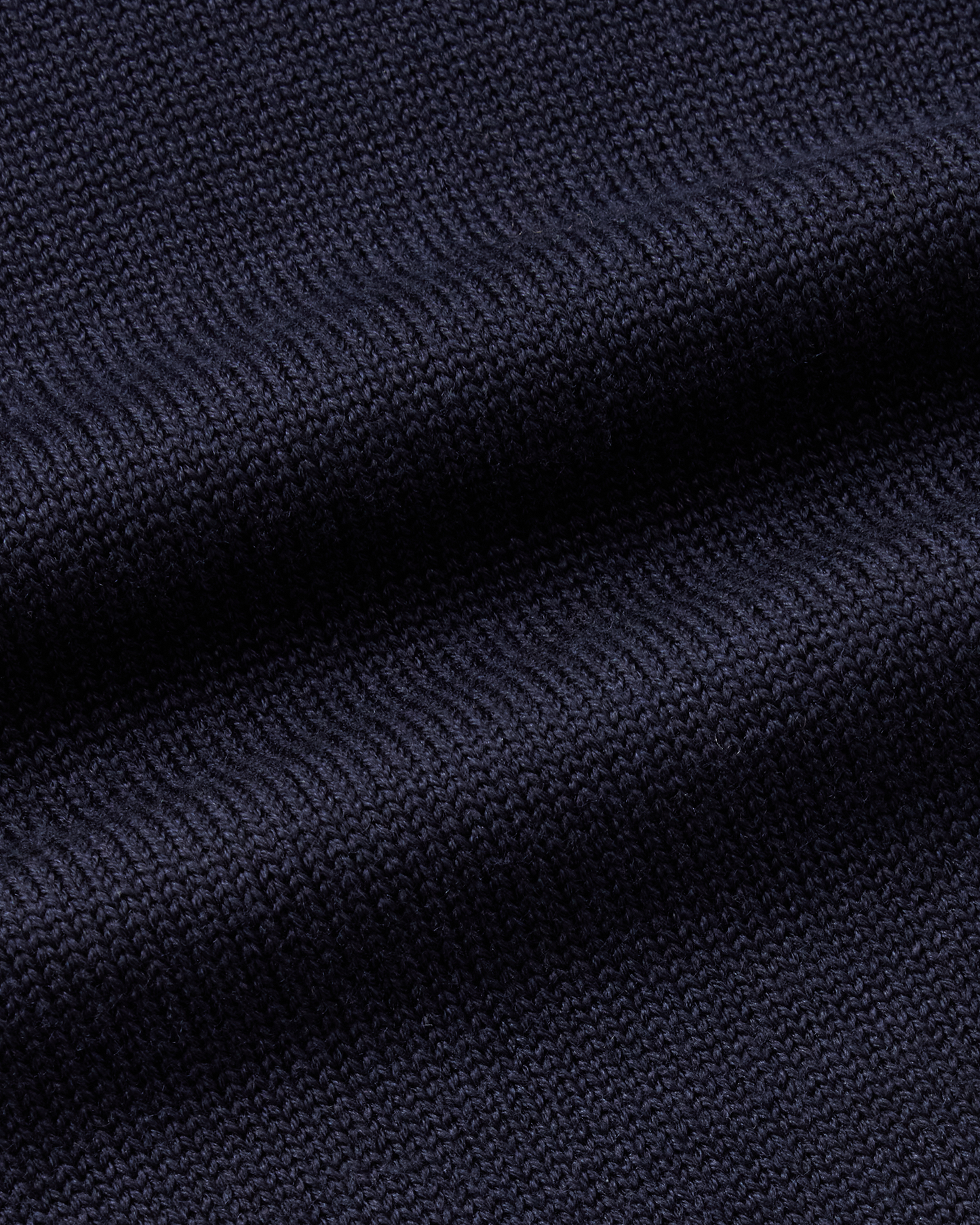 Turtleneck Wool Silk Blend Navy