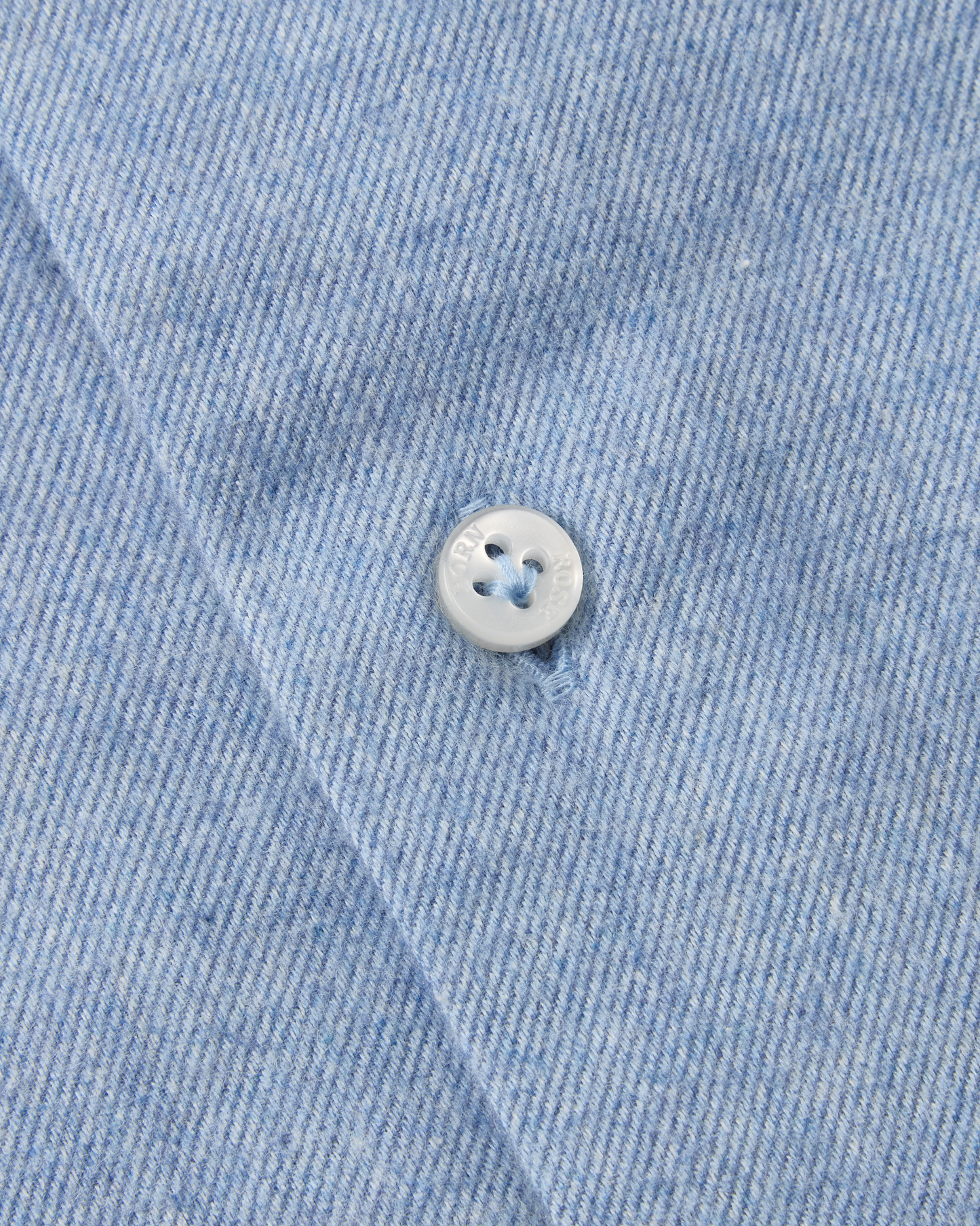 Brushed Cotton Button-Down Shirt Light Blue