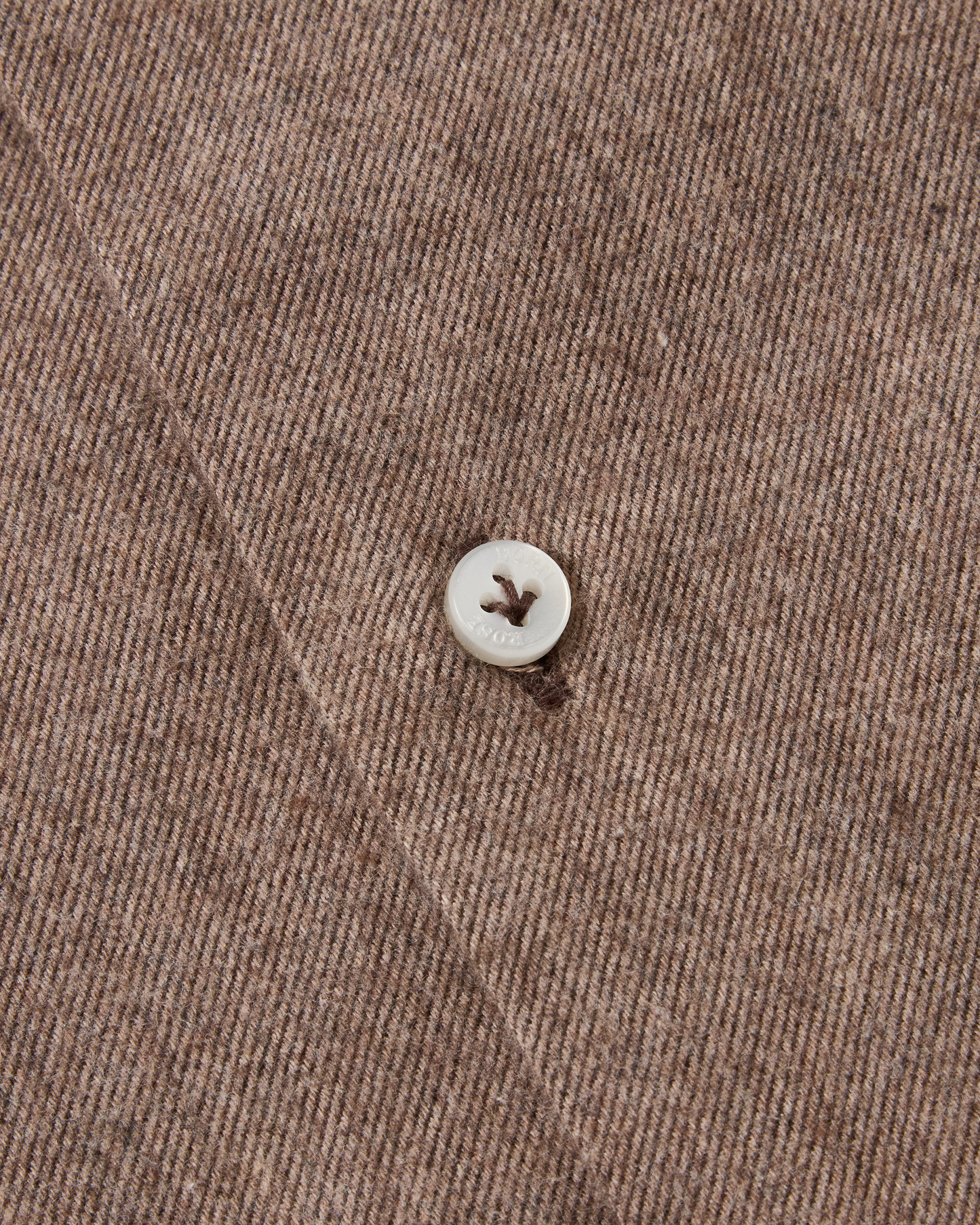 Brushed Cotton Button-Down Shirt Taupe